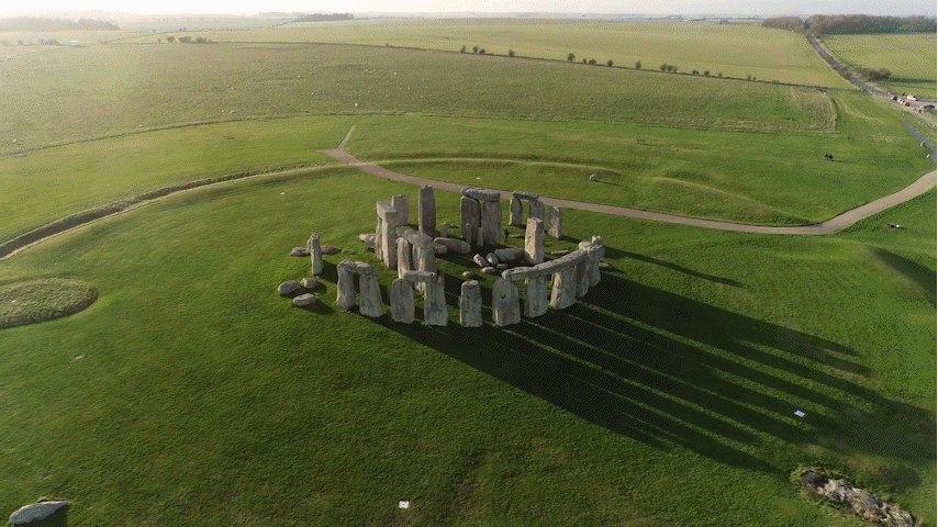 Woven films drone shots of historic sites